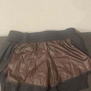 Fabletics Black and Rose gold Athletic Shorts